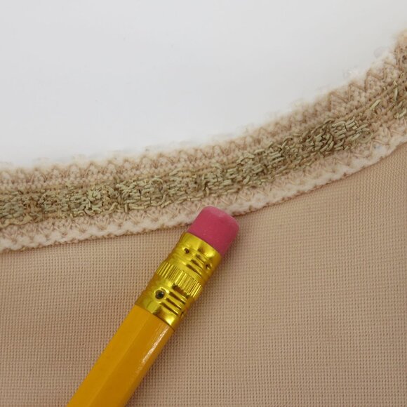 VTG Maidenform 32C 4155 Pretty Shapely Strapless Beige Underwire Floral Lace Bra - Picture 9 of 15